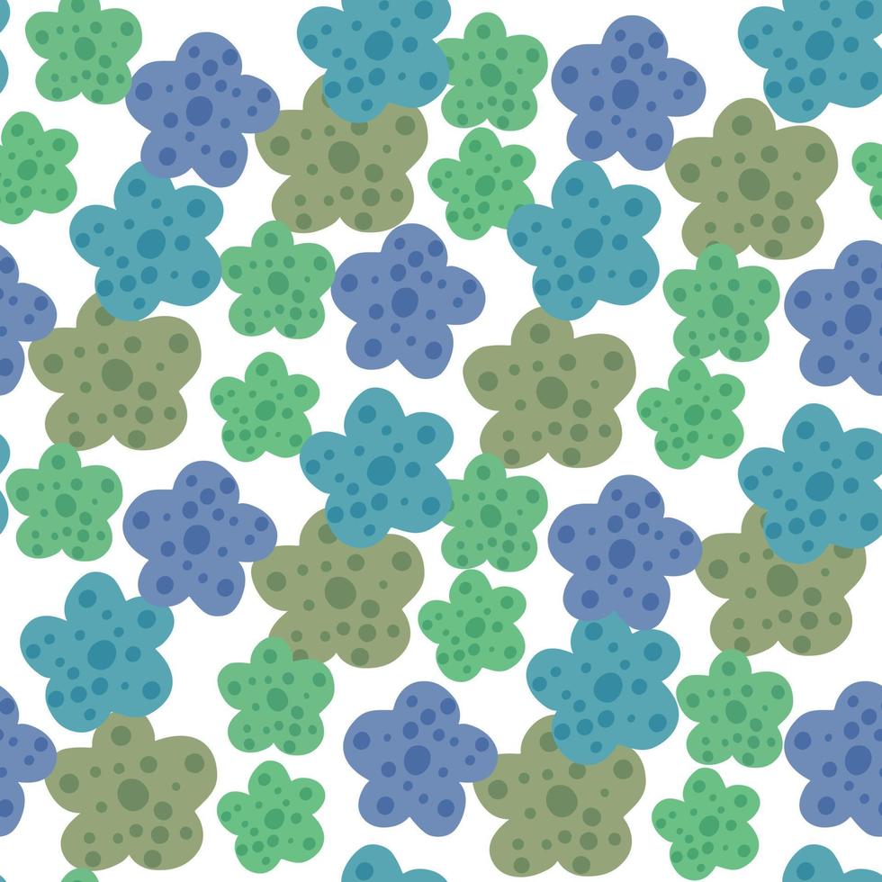 campo de margaritas patrón sin costuras de flores de manzanilla simple. vector