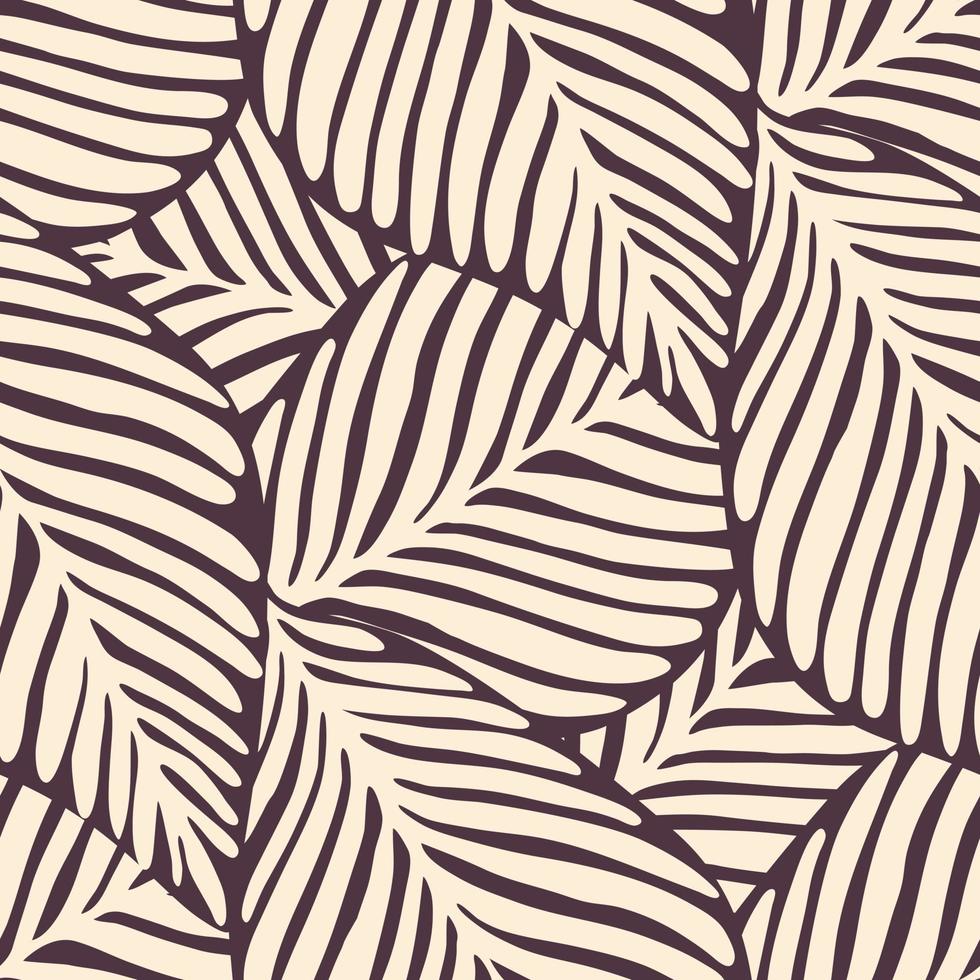 Abstract leaf seamless pattern. Exotic plant. Tropical pattern, palm leaves vector