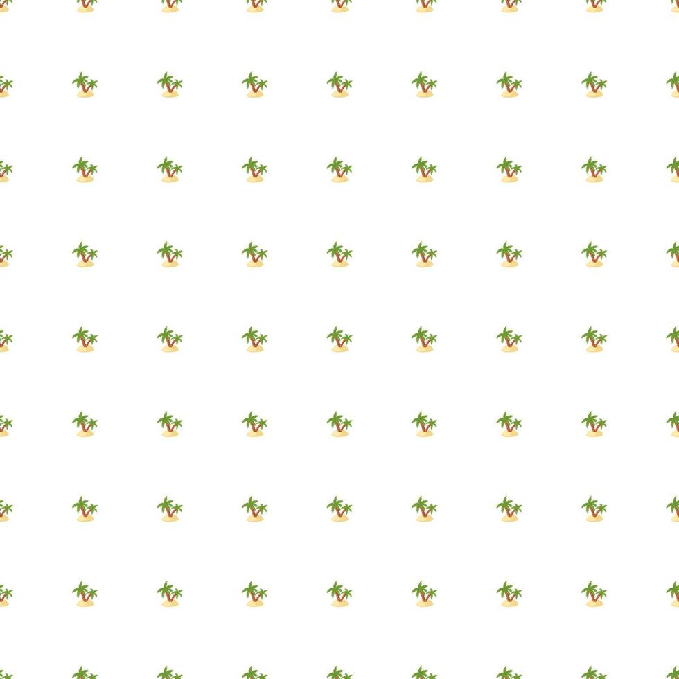 Abstract botany tropical seamless pattern with green little palm tree and island silhouettes. Isolated backdrop. vector