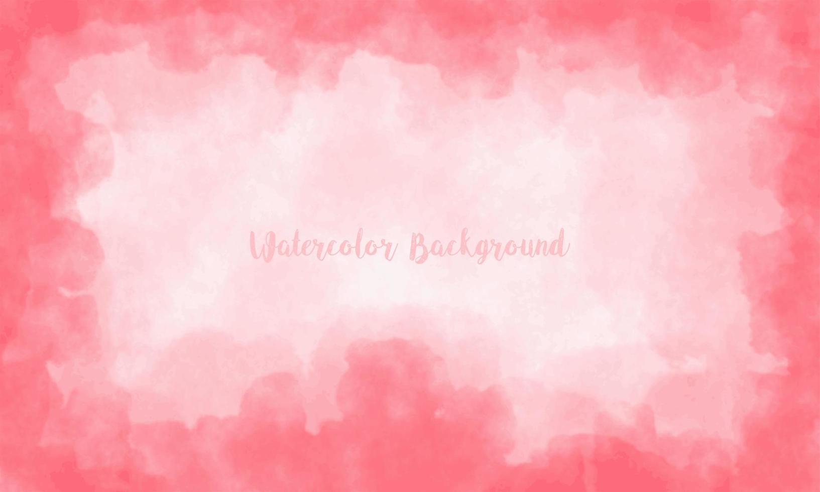 Abstract soft pink watercolor frame background vector