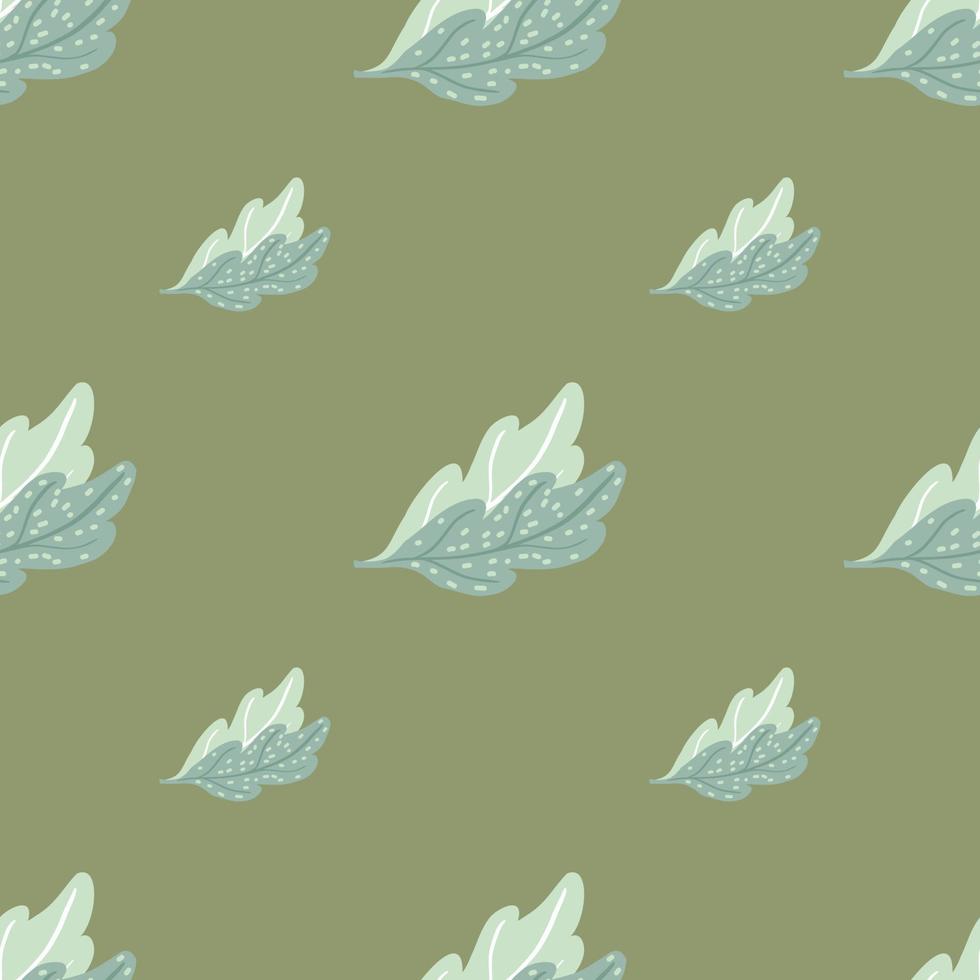 Leaves of oak seamless pattern. Hand drawn natural background . vector