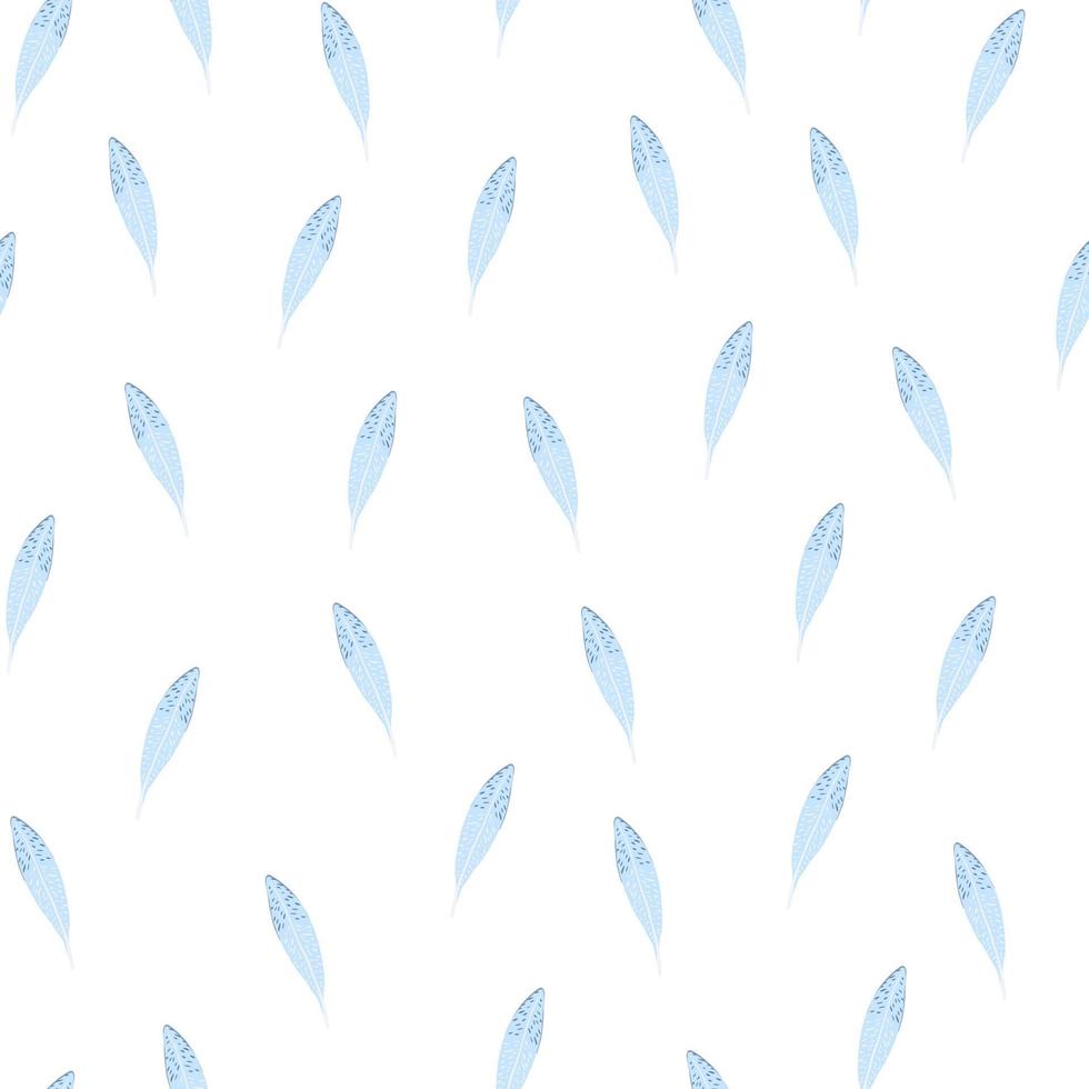 Feathers seamless pattern. Background feather of bird. vector