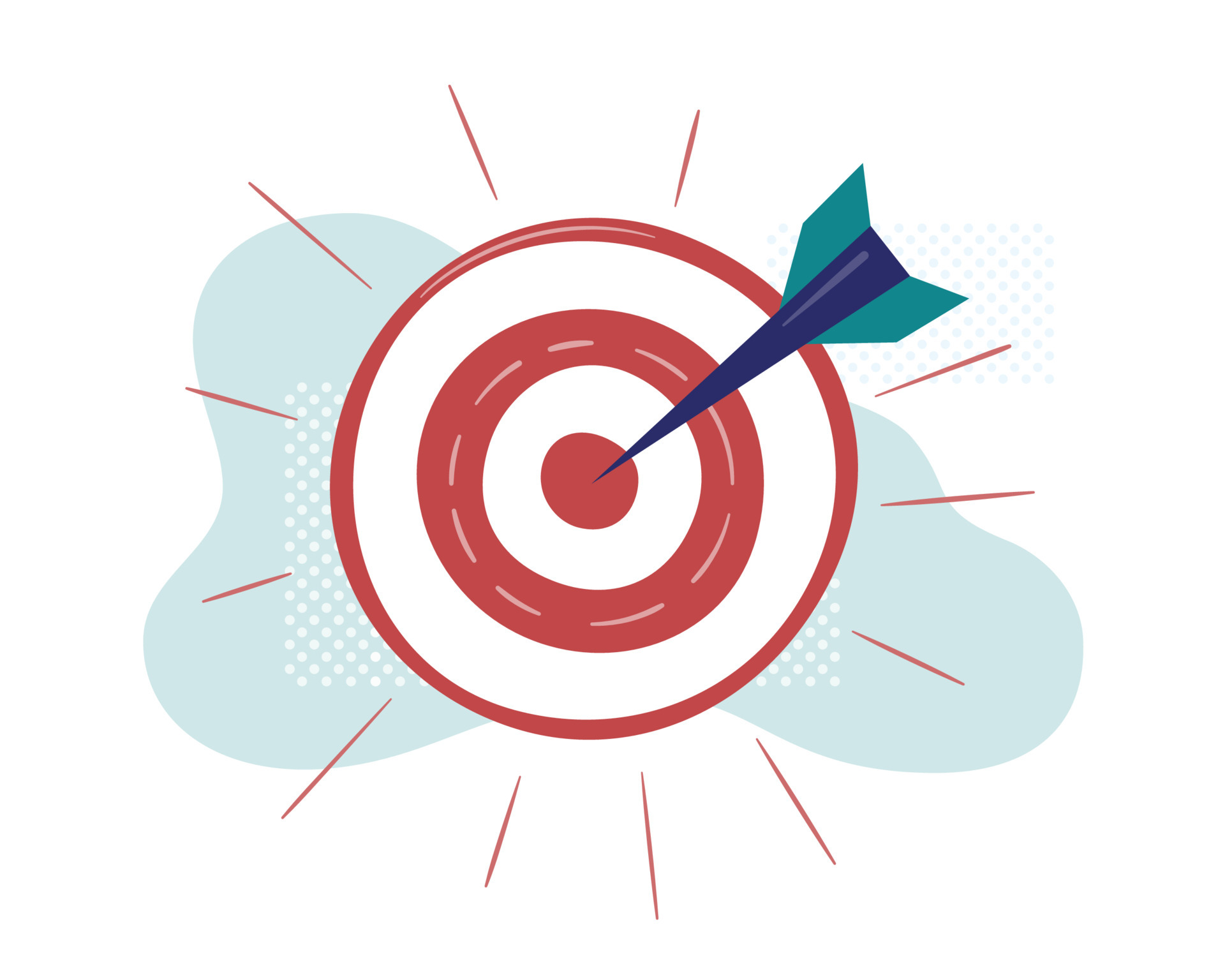 Target with arrow. Goal achieve concept. 5663332 Vector Art at Vecteezy