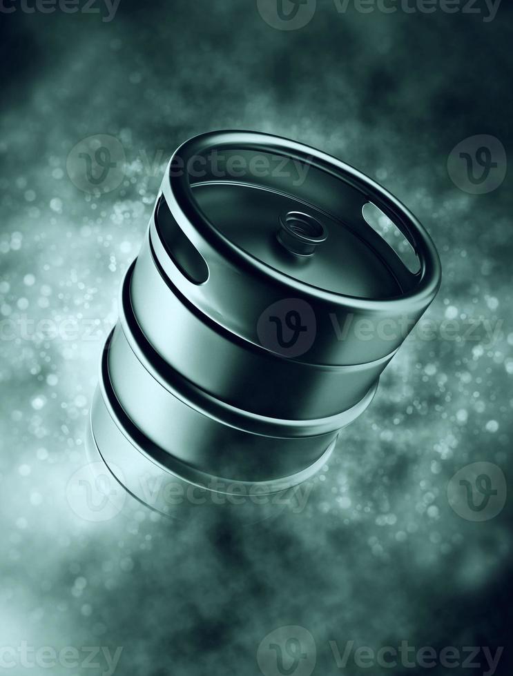 Metal beer keg in smoke with bokeh 5663386 Stock Photo at Vecteezy