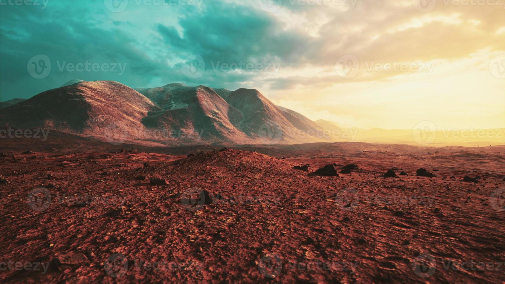Rock formations in desert of Wadi Rum photo