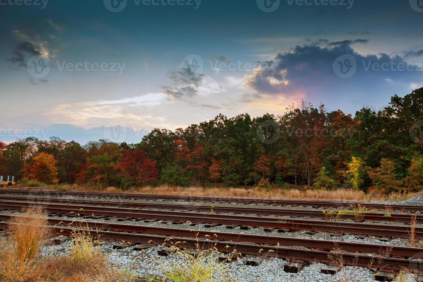 Autumn nature. Cloudy natural landscape view. photo