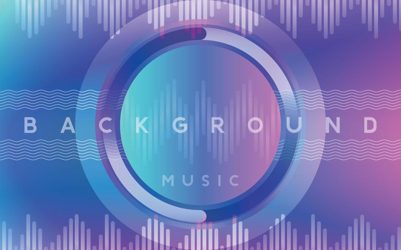 Blue and purple color gradients and neon circle shapes, can be used for modern background music. vector