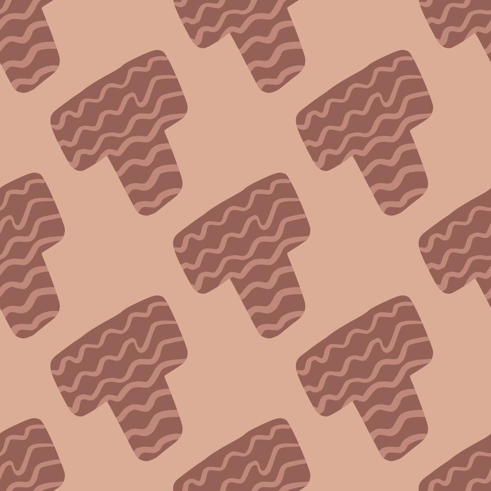 Geometric seamless pattern with T symbol. Decorative backdrop for fabric design vector