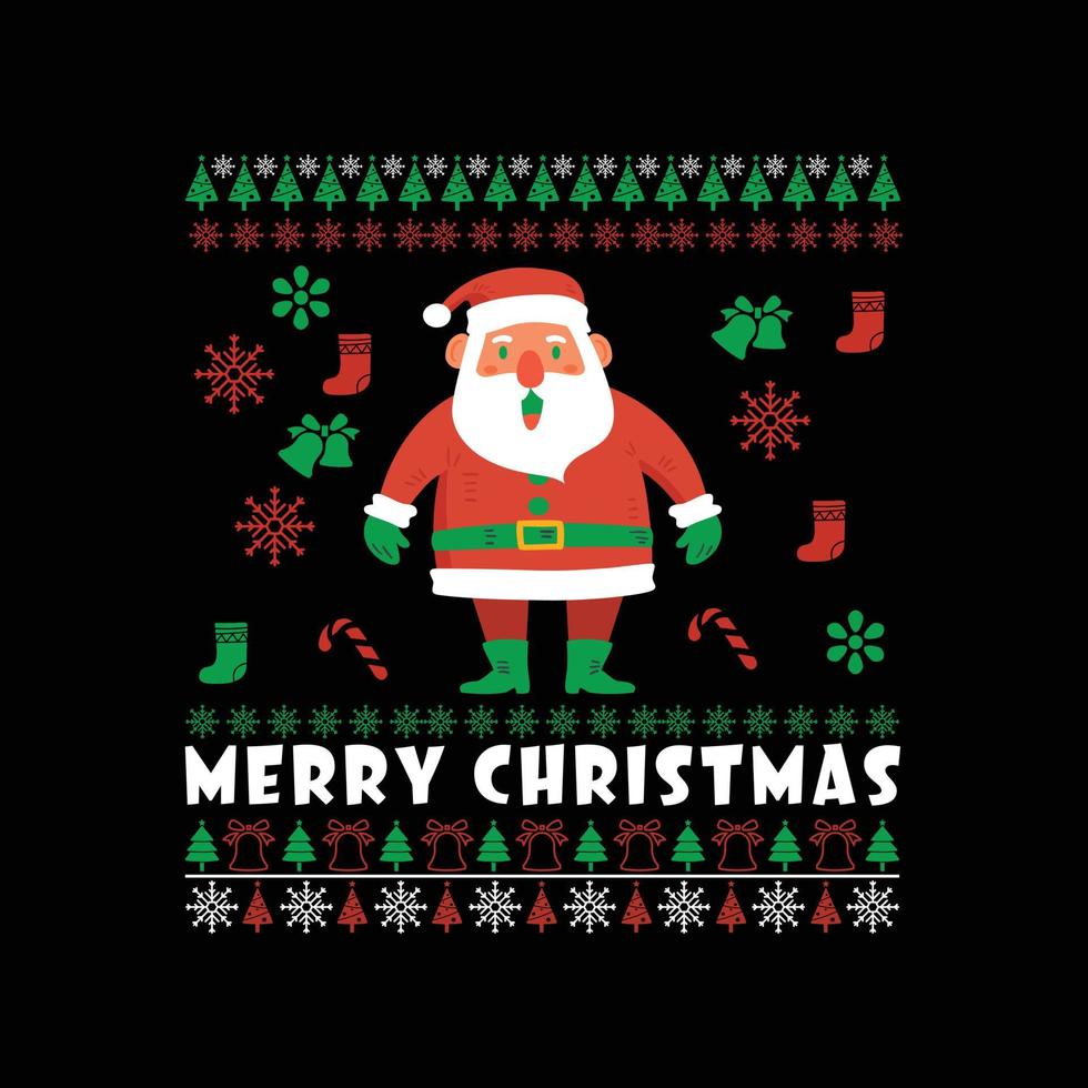Christmas Day T-Shirt Design. Merry Christmas t-shirt design vector. For t-shirt print and other uses. vector