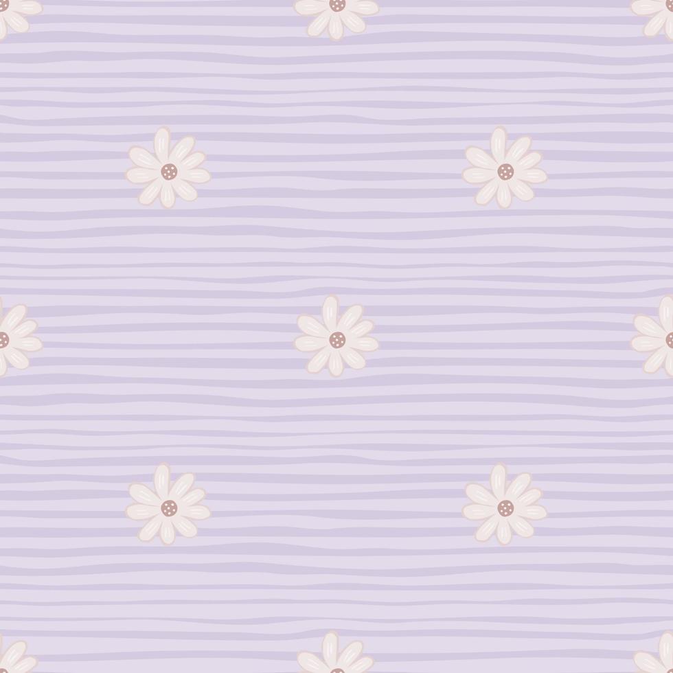 Doodle ditsy seamless pattern. Hand drawn chamomile print. Abstract floral ornament vector