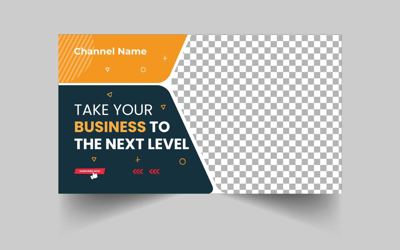 Digital marketing agency and corporate Video thumbnail or web banner template vector