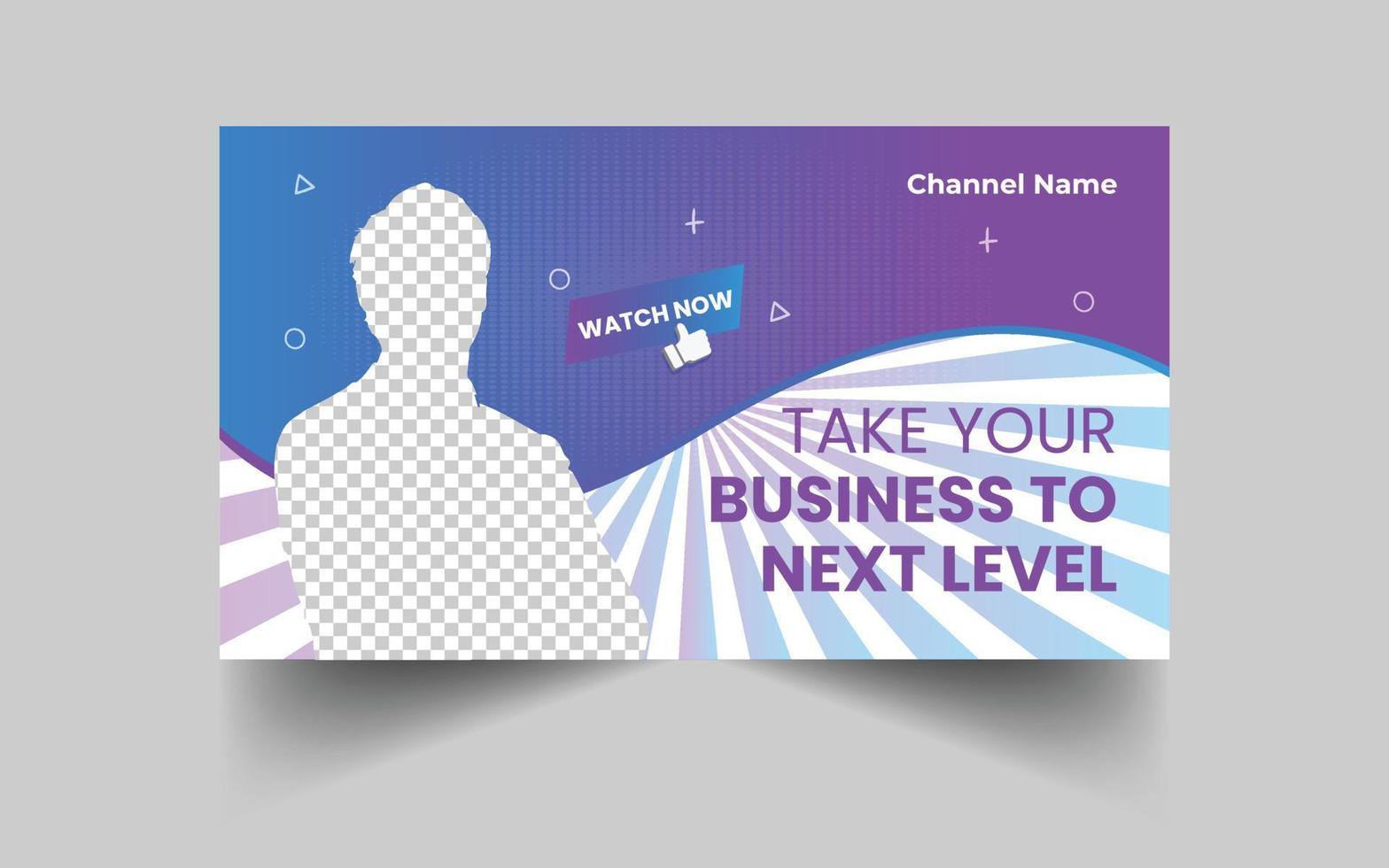 Digital marketing agency and corporate Video thumbnail or web banner template vector