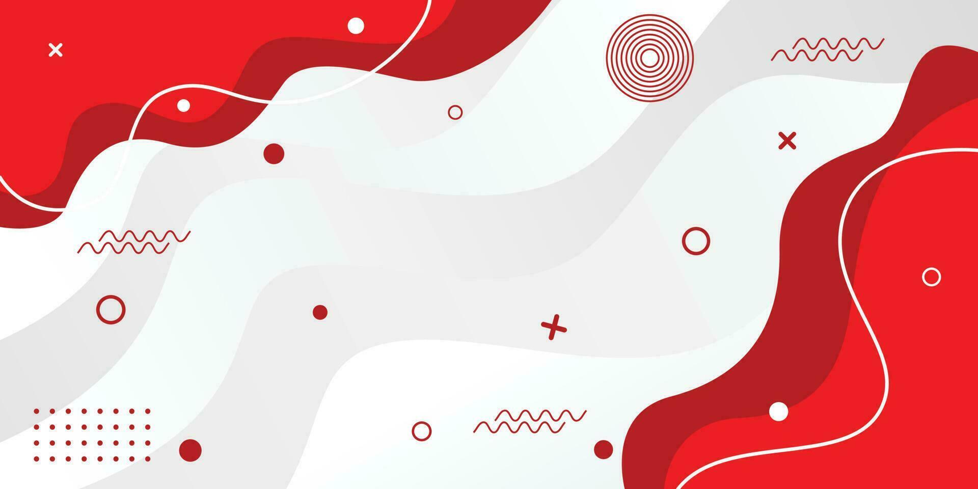 Red Waves Background With Lines vector