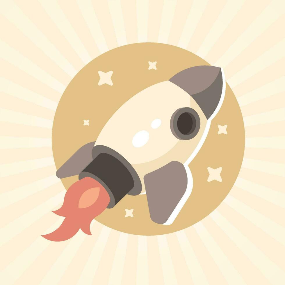 Flying Rocket Space Astronaut vector