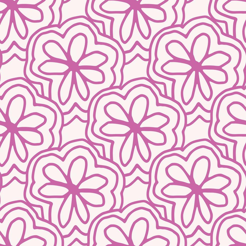 Pretty line art pink flower seamless pattern. Geometric lace floral endless wallpaper. 5665791 Vector Art at Vecteezy Pretty line art pink flower seamless pattern. Geometric lace floral endless wallpaper. 5665791 Vector Art at Vecteezy