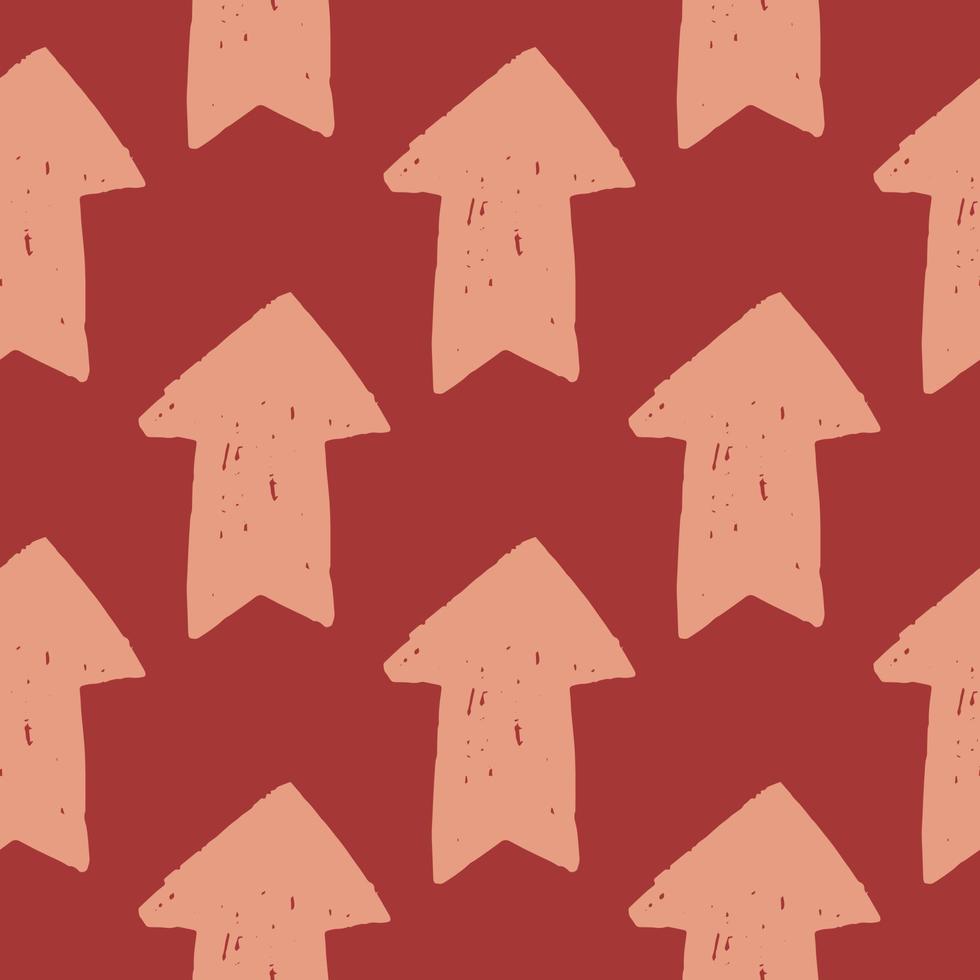 Arrow seamless pattern. Red arrows pattern illustration. vector