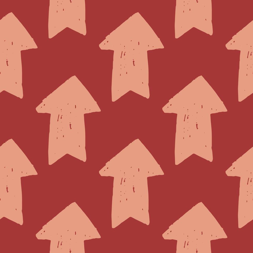 Arrow seamless pattern. Red arrows pattern illustration. vector