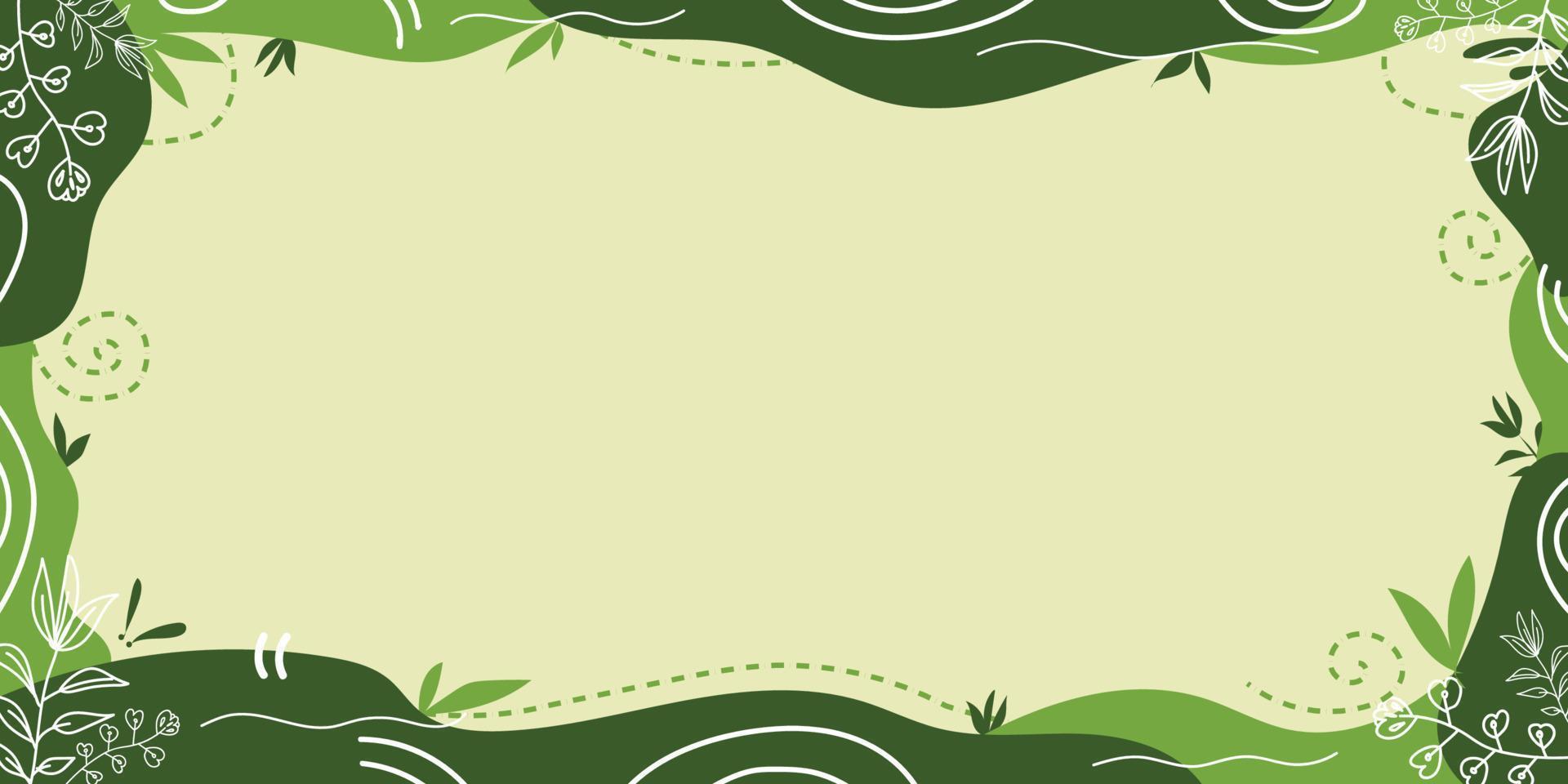 Fresh and Green Abstract Background Banner with Space for Your Text. vector