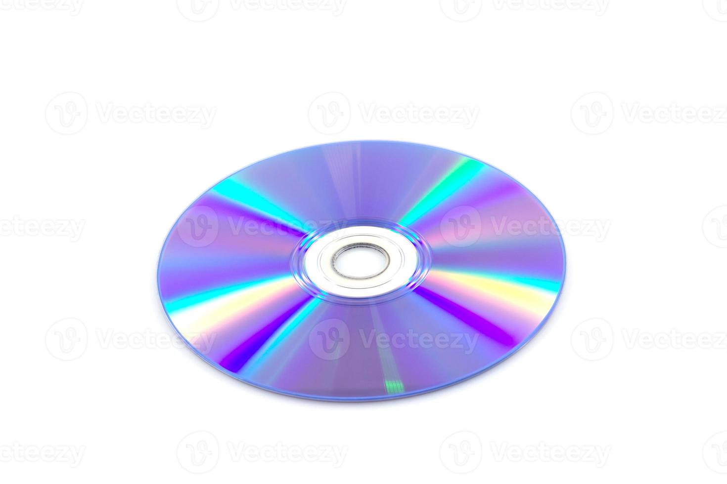 DVD disk isolate on white background photo