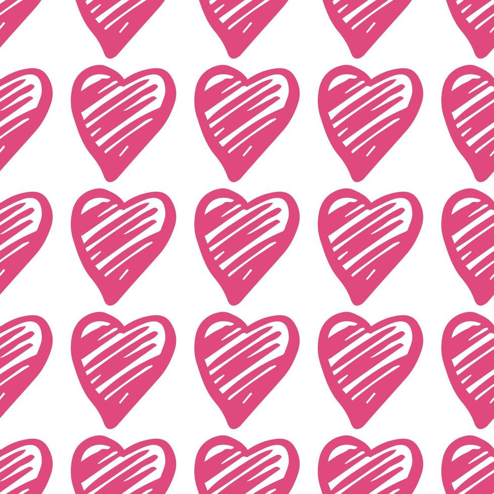 Pink hearts seamless pattern. Valentines Day backdrop. 14 february background. vector