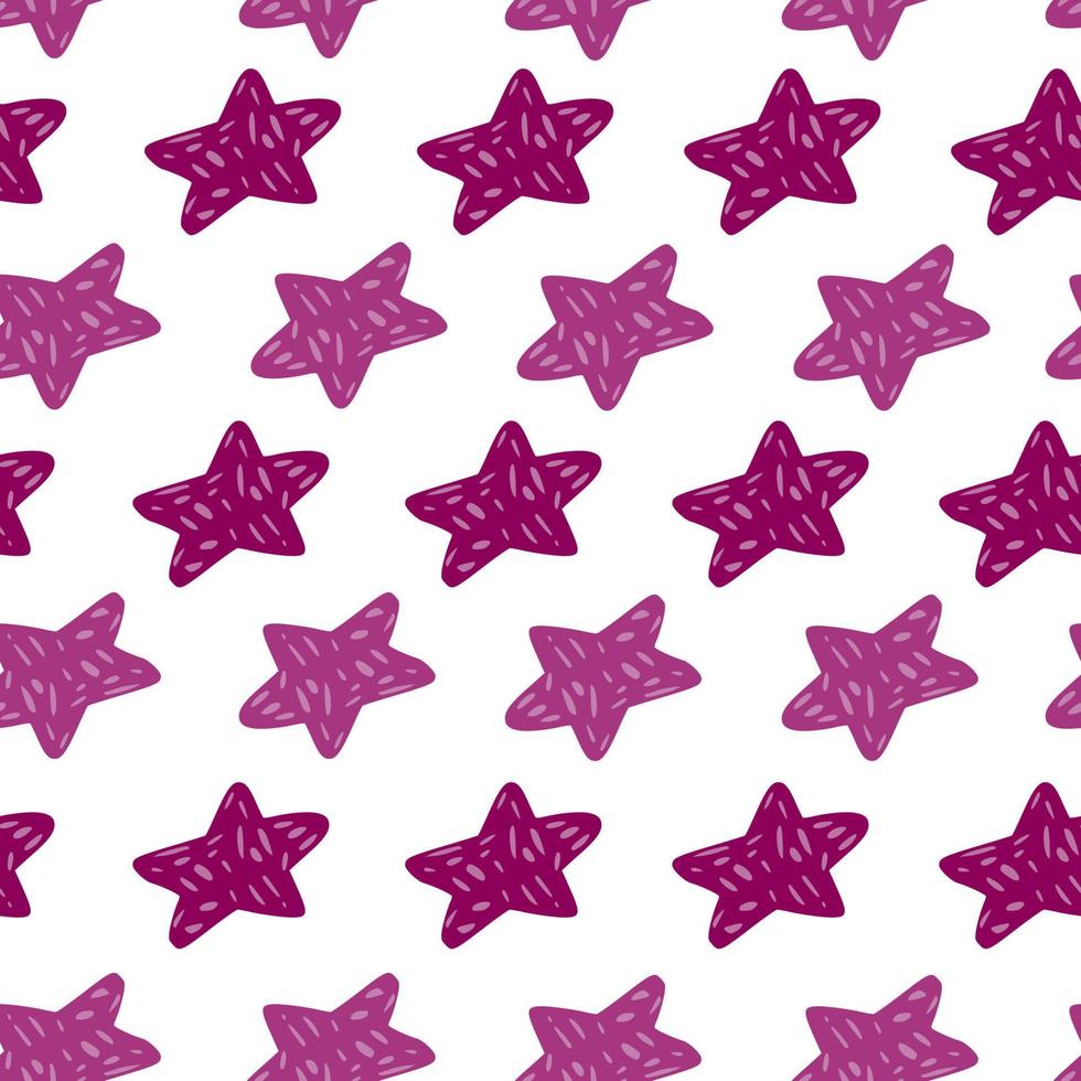 Stars seamless pattern. Hand drawn background celebration. vector