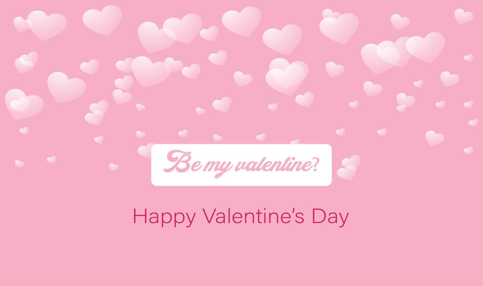 Happy Valentines Day Card On Pink Background vector