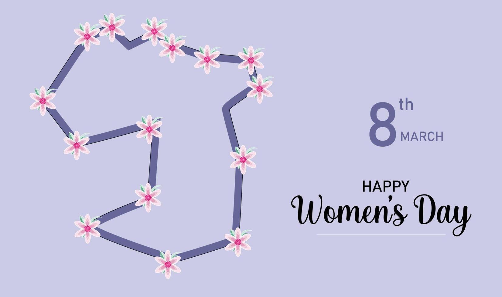 fondo feliz día de la mujer. 8 de marzo vector