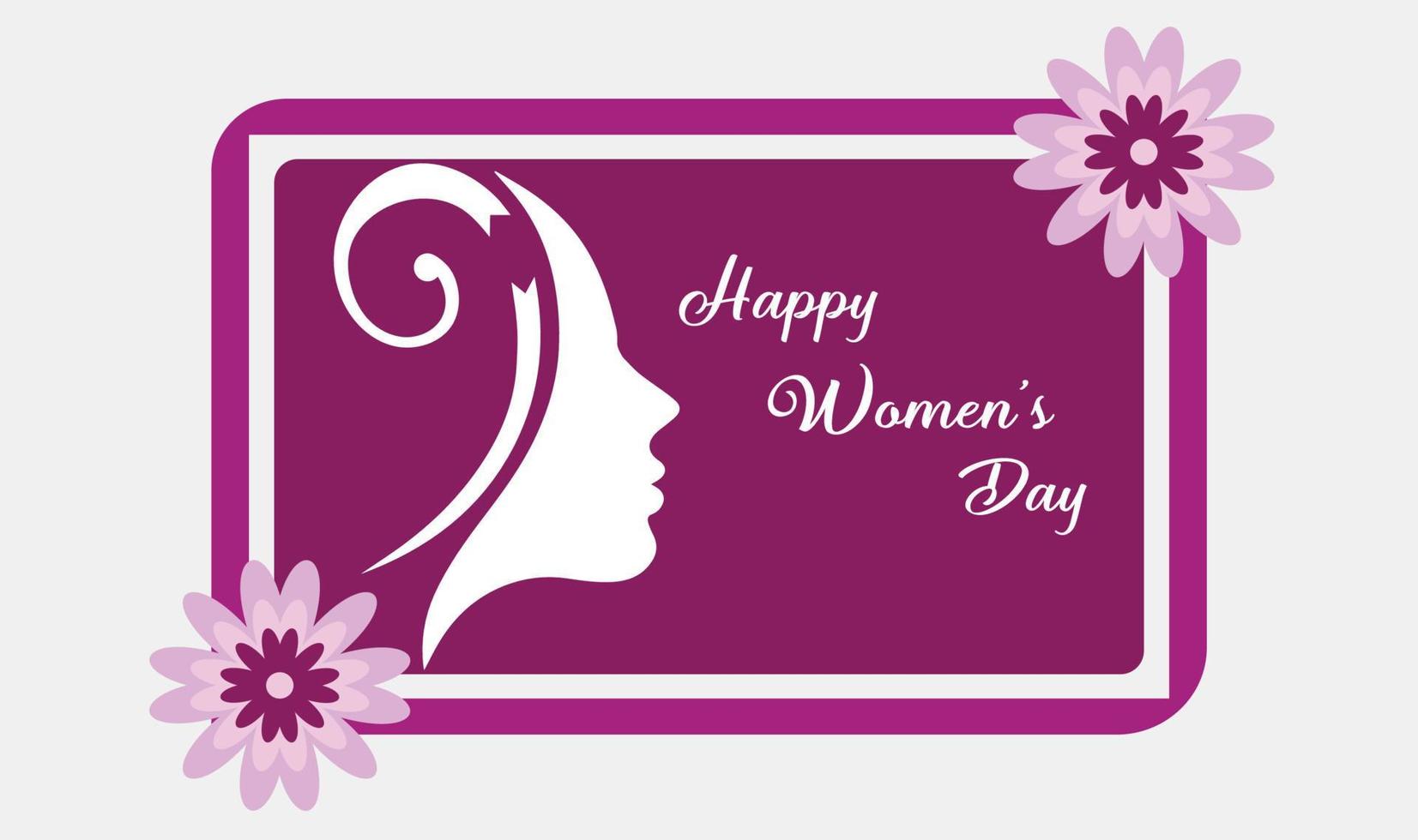 diseño de fondo de tarjeta de felicitación de feliz día de la mujer vector