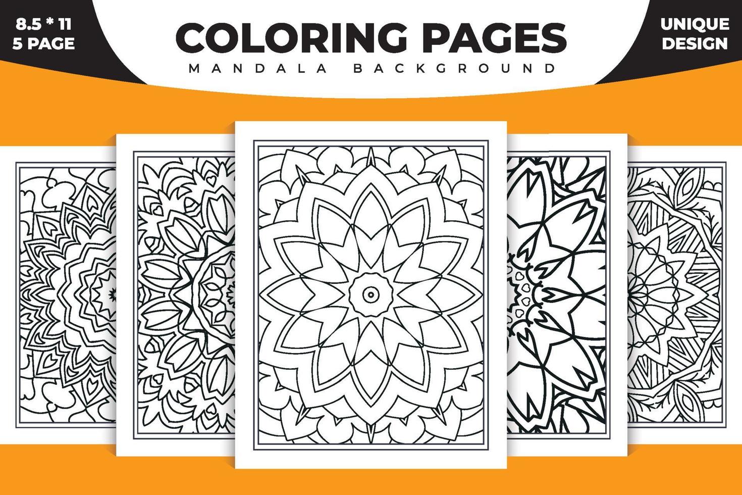 Traditional Indian mandala collection. Circular mandala pattern set for kids coloring pages. Doodle mandala on a white background. Decorative mandala pattern bundle in Indian style. vector