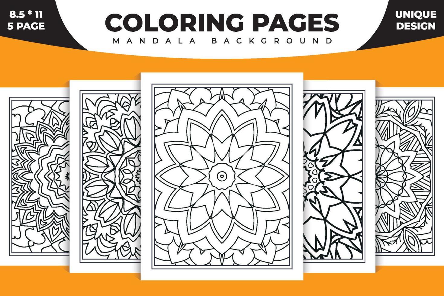 Traditional Indian mandala collection. Circular mandala pattern set for kids coloring pages. Doodle mandala on a white background. Decorative mandala pattern bundle in Indian style. vector