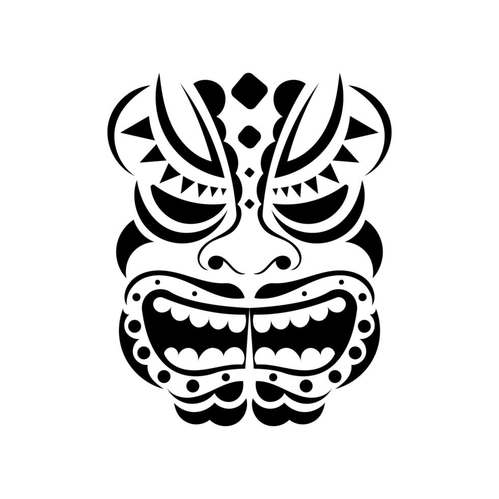 Totem vector design. Decor from Polynesia and Hawaii, tribal folk art background.