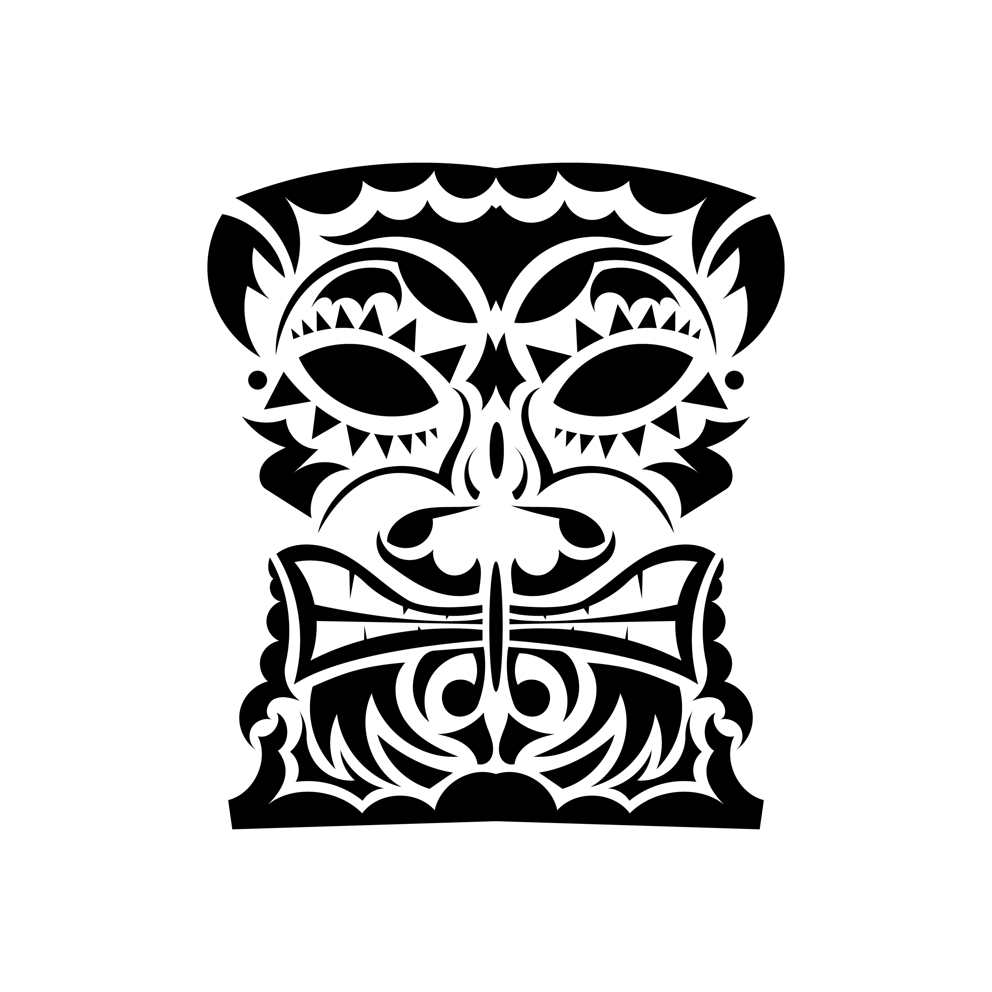 Polynesian Tattoo Styled Masks Stock Photo  RoyaltyFree  FreeImages