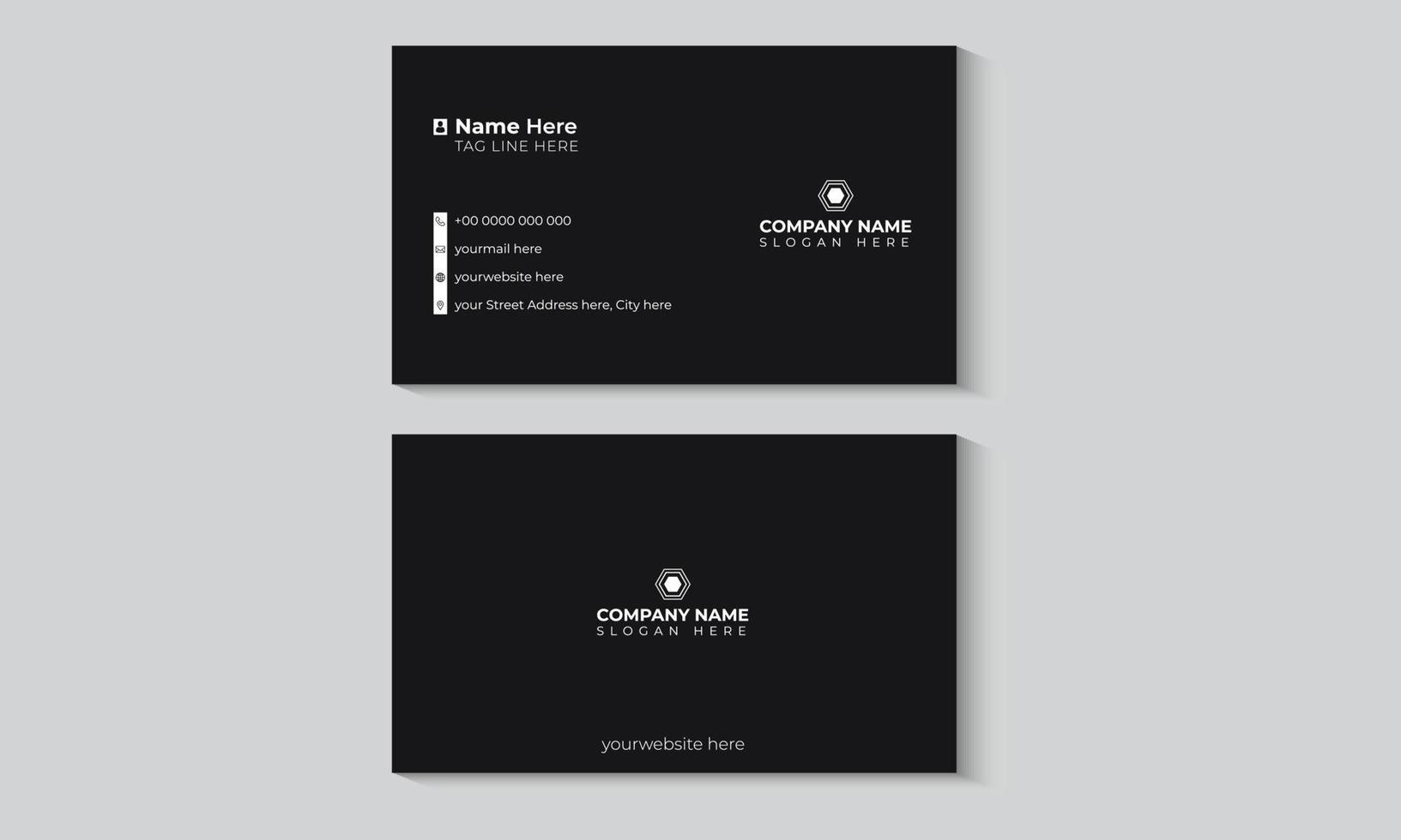 diseño de tarjeta de visita elegante corporativa vector