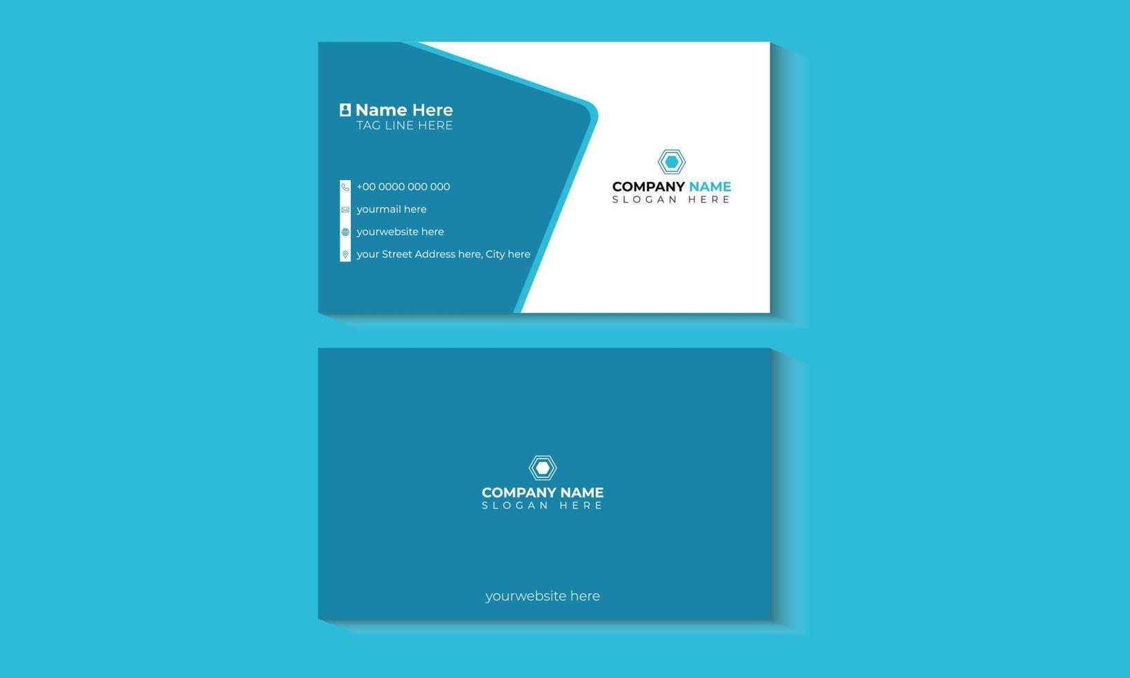 Corporate Stylish Business Card Design vector