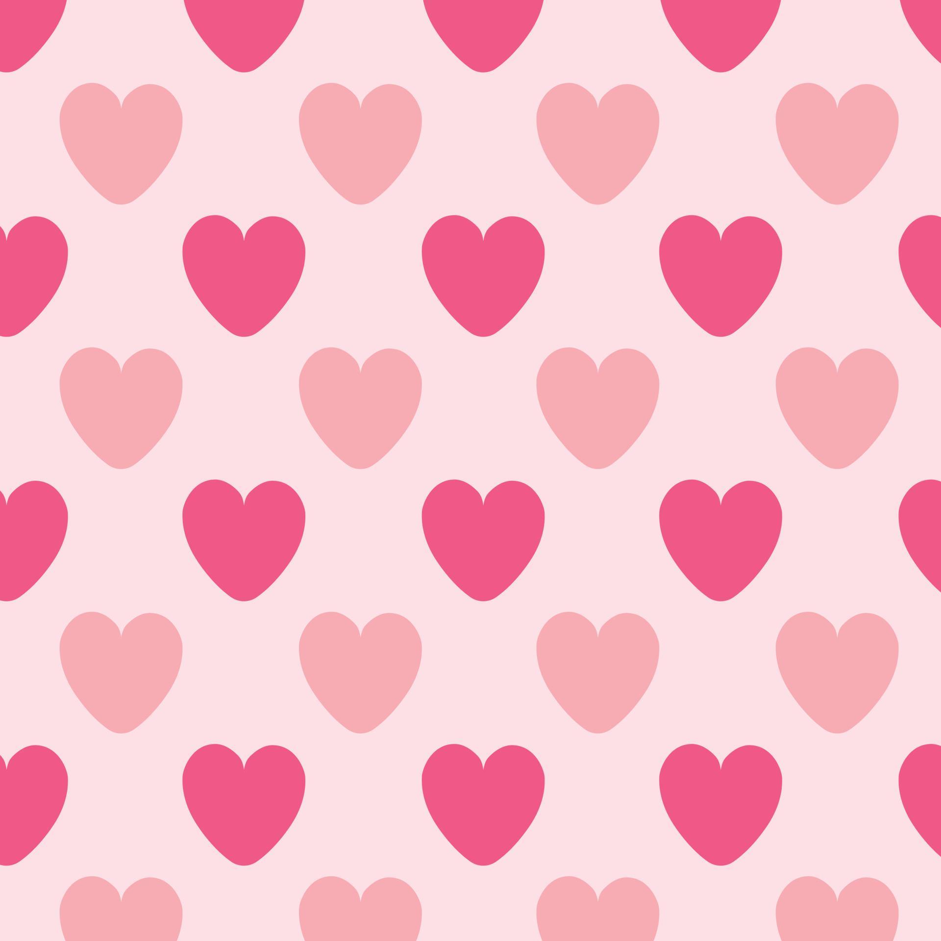 Seamless patterns with red and pink hearts. Seamless background with