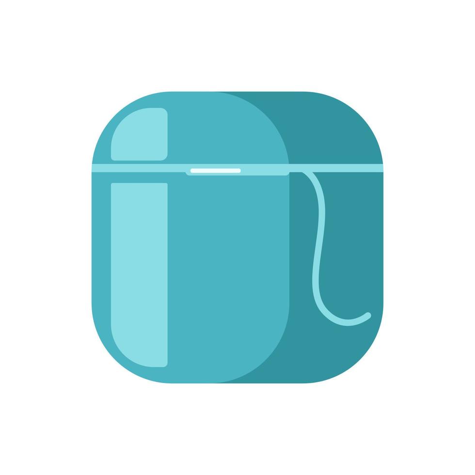 Teeth floss icon. Dental floss symbol in flat style isolated vector