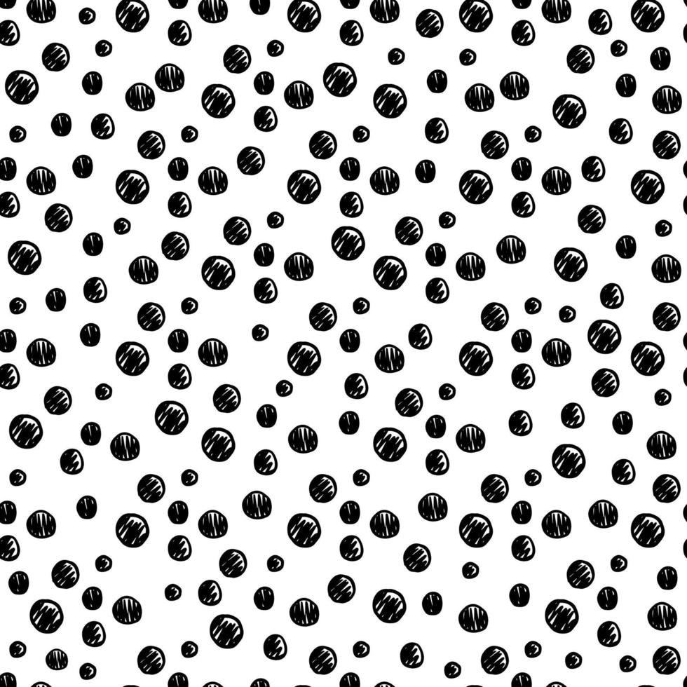 Hand drawn circles shape seamless pattern. Abstract shape backdrop. vector