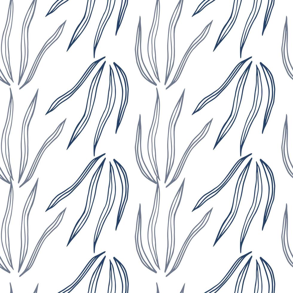 Geometric grasss seamless pattern isolated on white background. vector