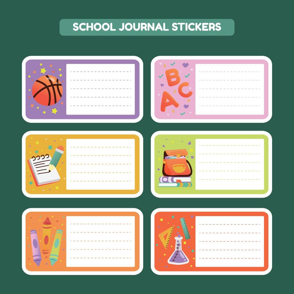 Collection of Cute Hand Drawn School Stickers for Journal 5417827 Vector  Art at Vecteezy