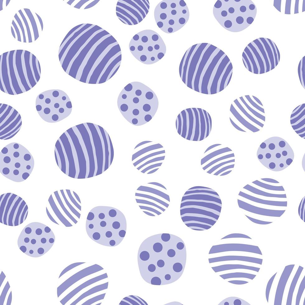 Abstract pebble seamless pattern. Hand drawn stones wallpaper. vector