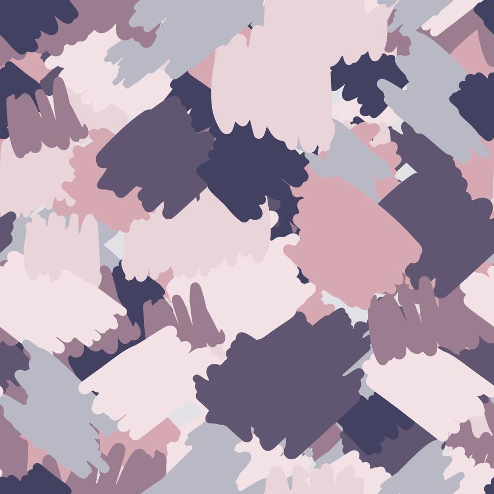figuras abstractas creativas pastel de patrones sin fisuras. manchas simples en colores pastel púrpura, rosa y violeta. vector
