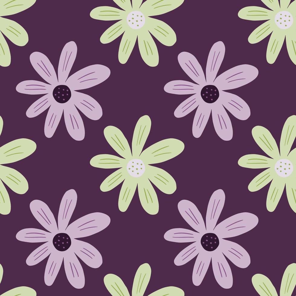 Tiny ditsy seamless pattern. Doodle chamomile print. Geometric floral ornament. vector