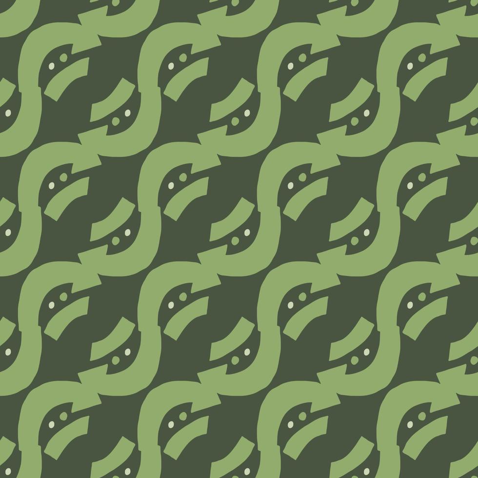 Seamless pattern with arrows in green and khaki colors. Military style. vector