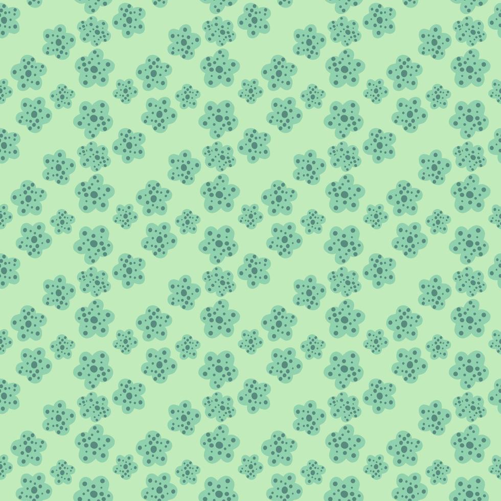 Daisy field. Simple chamomile flowers seamless pattern. vector