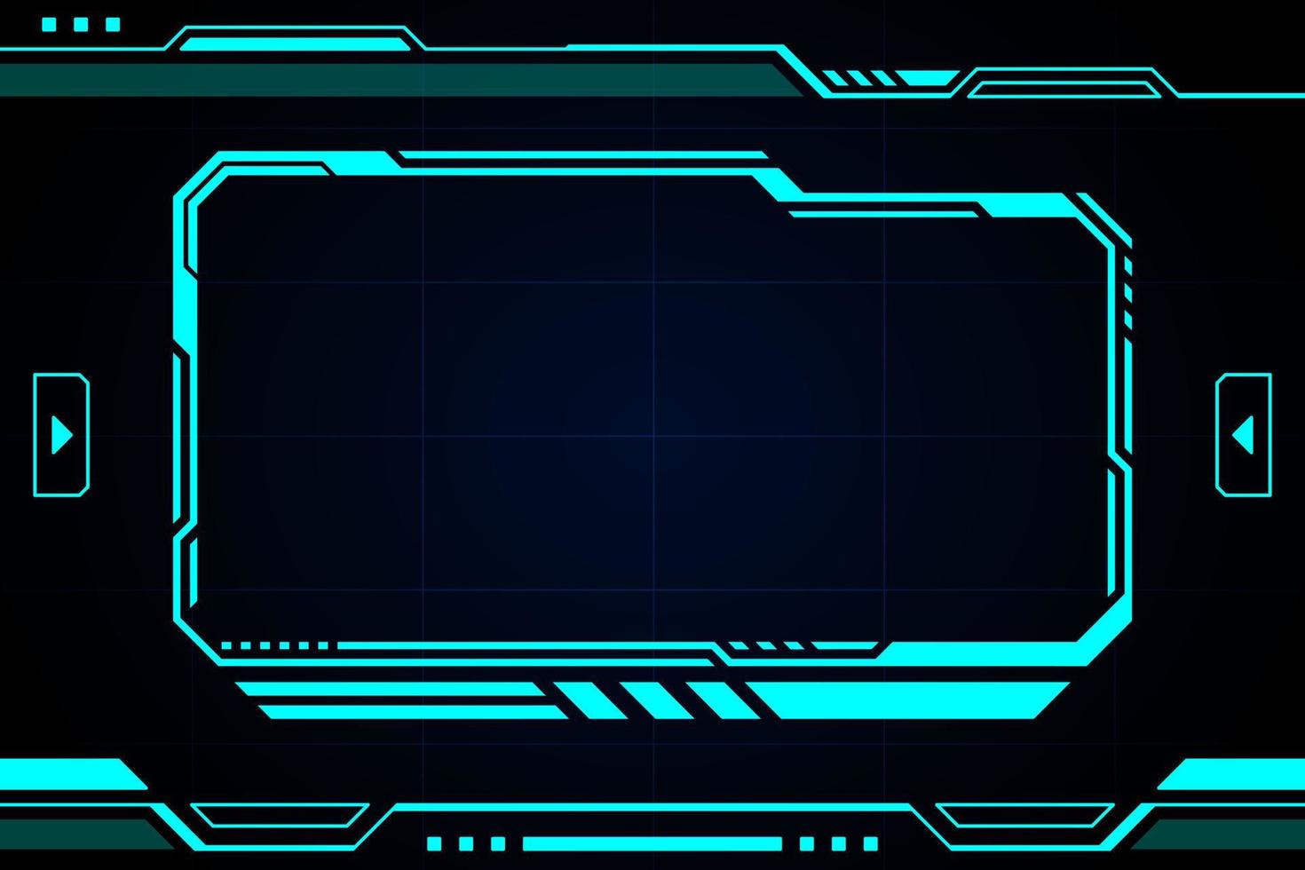 Blue frame technology futuristic hud design.. vector