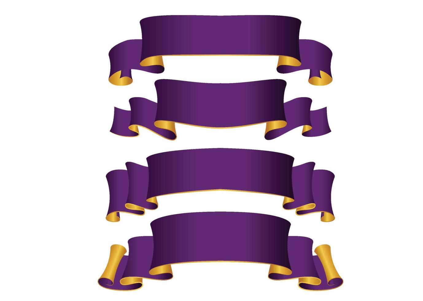 Violet ribbon collection vector