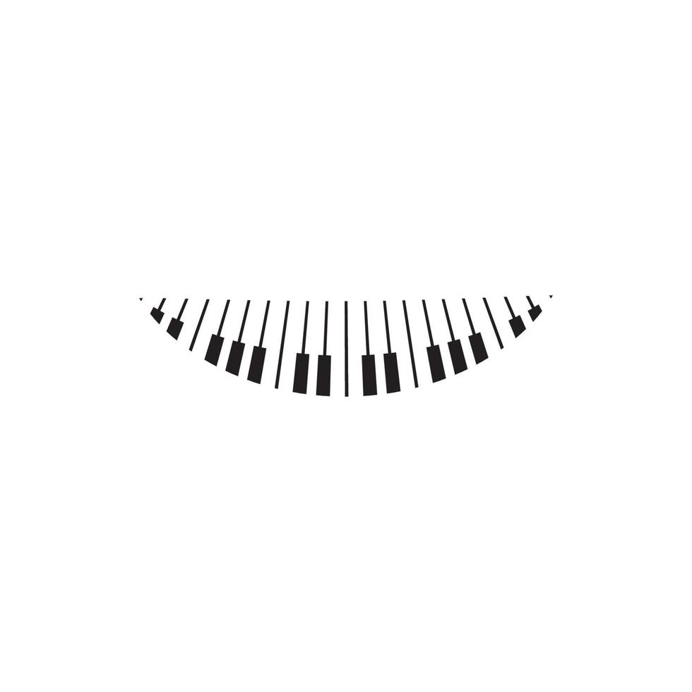 plantilla de ilustración de vector de icono de piano