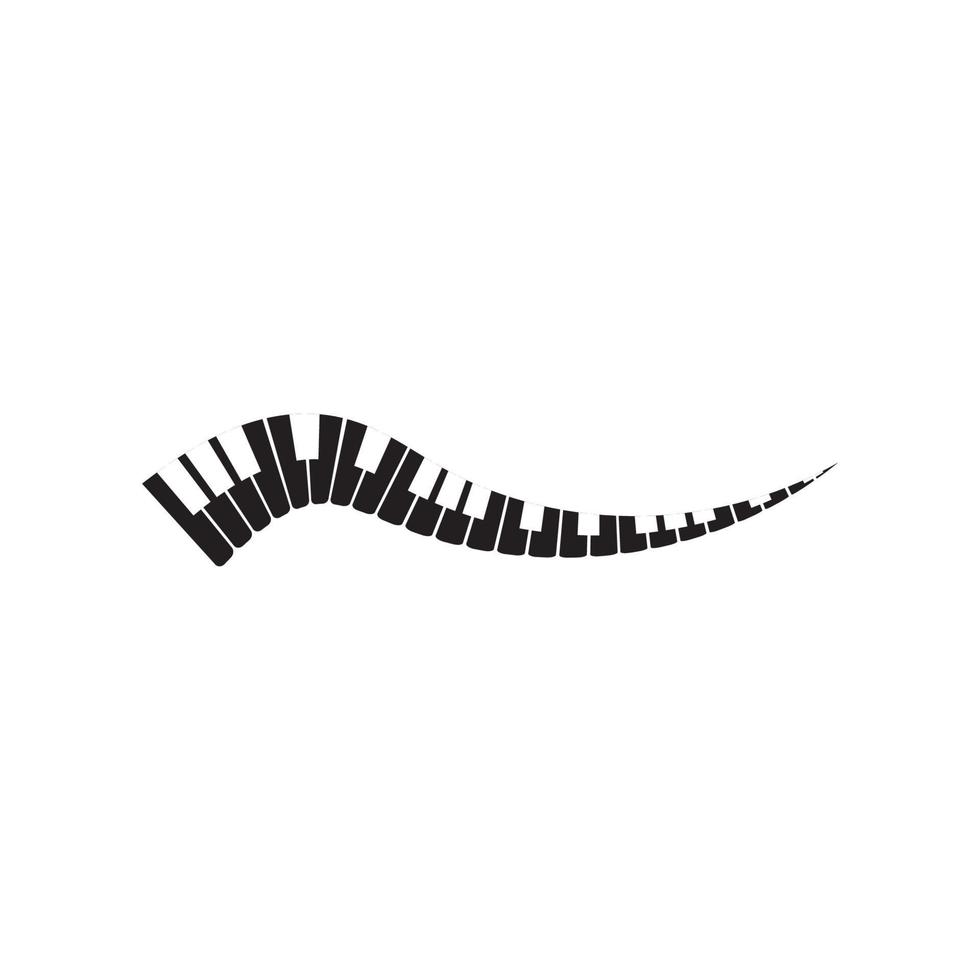 plantilla de ilustración de vector de icono de piano