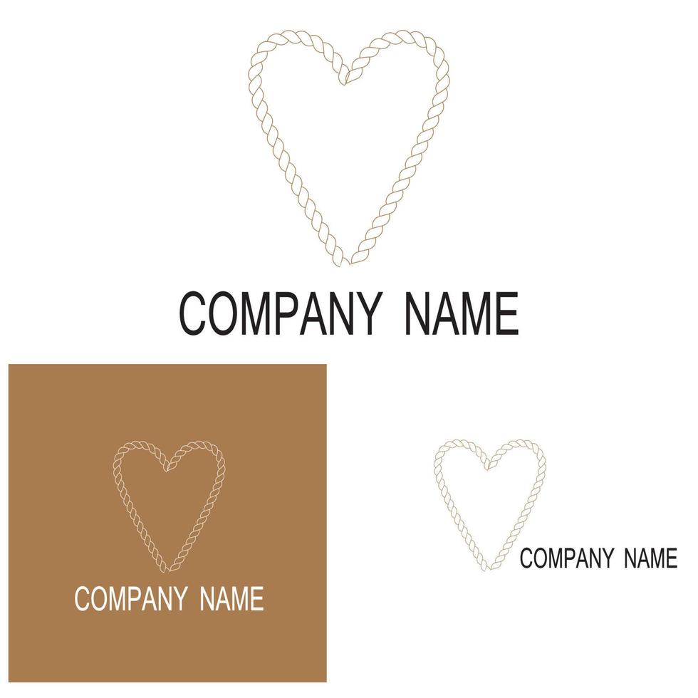 Love Rope icon vector illustration template