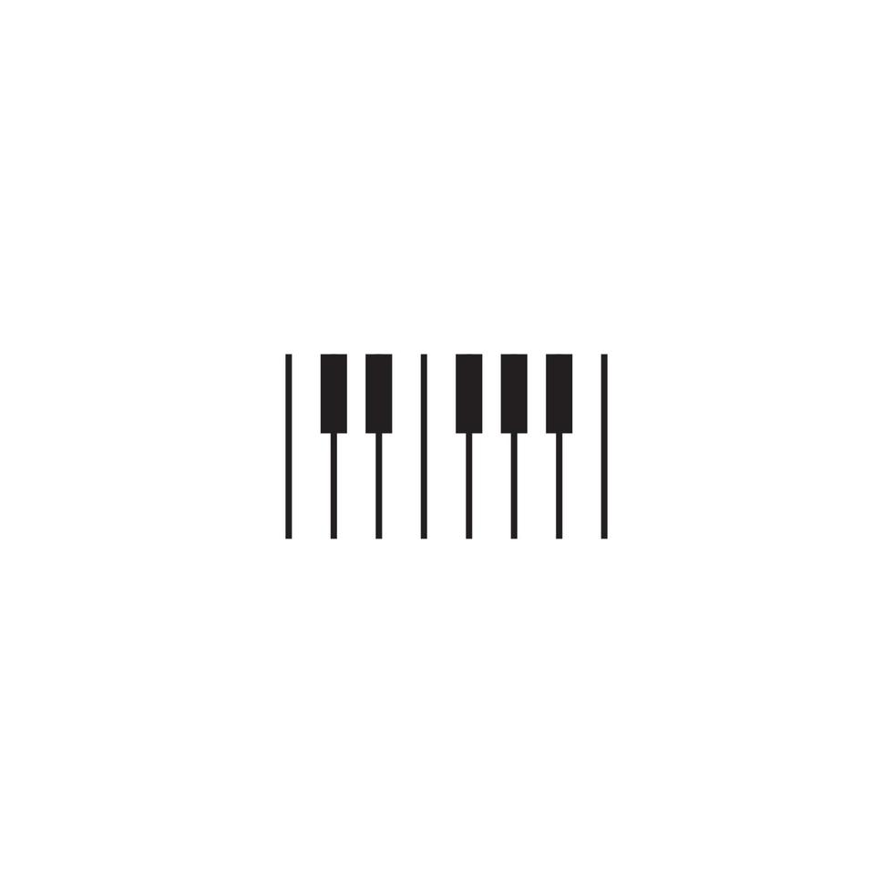 plantilla de ilustración de vector de icono de piano